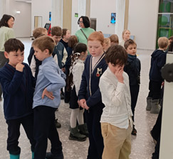 Schoolchildren's excursion to the Scientific Library of NSU